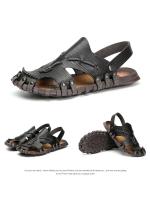 Novedad de verano Baotou, sandalias informales hechas a mano para hombre grandes transfronterizas, sandalias antideslizantes de doble uso para vacaciones en la playa al aire libre - details 3