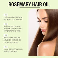 El aceite esencial de romero HOEGOA para el cabello proporciona una nutrición suave, cabello suave y sedoso, aceite esencial fragante para el cabello. - details 6