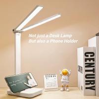 Lámpara de escritorio LED regulable, lámpara de lectura de escritorio con sensor táctil, lámpara de noche recargable por USB, lámpara de escritorio plegable, lámpara de lectura de cabecera, capacidad de la batería 4000 mAh, tres modos para elegir. - details 1
