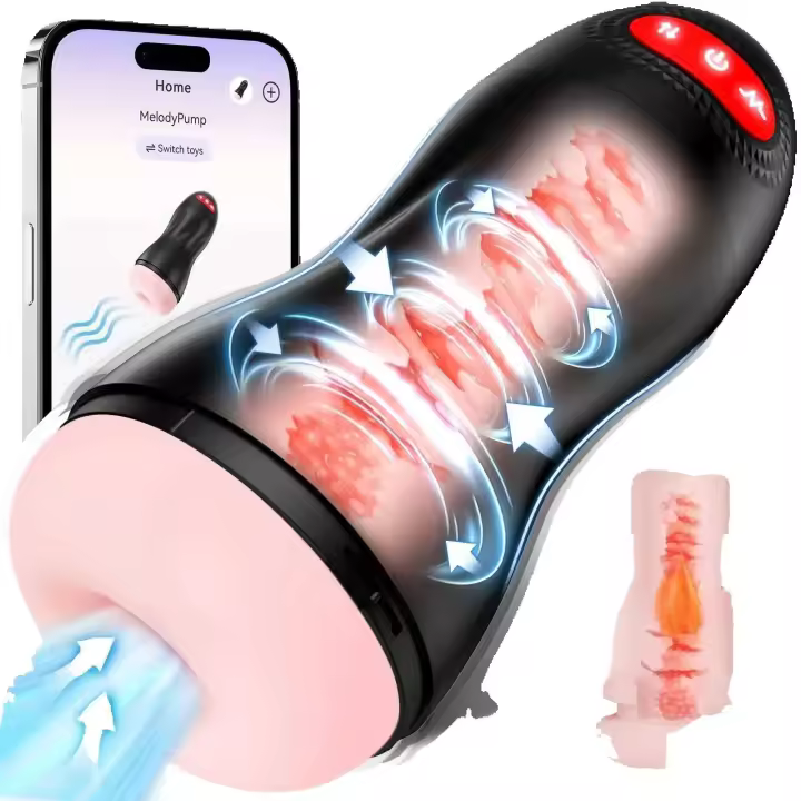 Leten APP Control automático masculino succión Mastubator vibración calefacción masturbación taza bolsillo Coño Real Vagina adultos juguetes sexuales para hombre - 1
