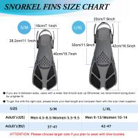Aletas De Natación Ajustables Para Adultos Y Mujeres Zapatos De Escuba Diving De Silicona Con Hebilla Abierta Tamaño Viaje - details 7