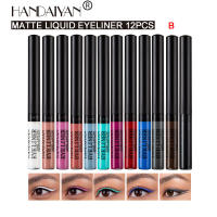 Set de Pluma de Eyeliner Líquido Mate de Secado Rápido Duradero, Resistente a Manchas, Fluorescente UV, 12 Colores Disponibles - details 12