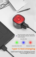 Luz trasera de freno inteligente para bicicleta, resistente al agua IP66, 6 modos de luz, lámpara trasera de alto brillo para poste de asiento/sillín/bolsa - details 8