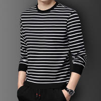 Suéter de cuello alto a rayas para hombre, camisa de manga larga suelta informal, chaqueta interior, primavera y otoño, nuevo - details 0