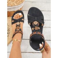 2025 Sandalias de verano para mujer, puntera redonda fondo plano transpirable, zapatos de moda casual, zapatos de moda ligeros y versátiles - details 10