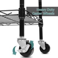 Estantería de Alambre de 6 Niveles con Ruedas Altura Ajustable, Resistente, Ideal para Baño, Cocina, Garaje, Dormitorio Color Plateado - details 13