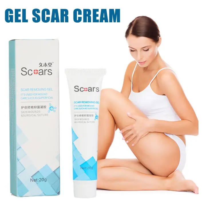Crema para eliminar cicatrices de 20g, para cicatrices antiguas y ungüento para eliminar Gel de tratamiento queloides, cicatrices quirúrgicas, estrías, acné, impresiones de viruela, quemaduras - 1