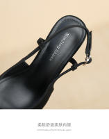 Zapatos de tacón de aguja con espalda hueca y punta de bolso de boca baja de nuevo estilo - details 5