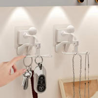 Gancho giratorio de 360 ​​grados para estatuillas creativas, estante colgante para cocina y baño montado en la pared del hogar con gancho adhesivo - details 1