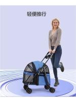 Carrito para mascotas, carrito para perros pequeños y gatos, carrito de peluche ligero y plegable al salir - details 6