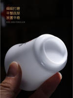 Taza de invitados de un solo anfitrión de porcelana blanca de kung fu de cerámica con semillas de hielo de jade gordo de oveja, taza de té japonés - details 11