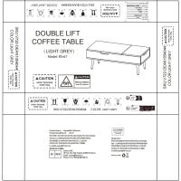 Mesa de Centro, Mesa de Centro Regulable en Altura, Extraíble, Extensible, Compartimento de Almacenaje Oculto Independiente, Tablero Elevable Doble, Mesa de Sofá de Salón, Color Nogal - details 26