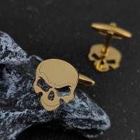 Gemelos de calavera de acero inoxidable para hombre, joyería de moda, TRE, camisa, mangas, botones, regalos de fiesta de Halloween - details 2
