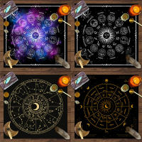 Mantel de Tarot Diseño de Astrología Zodiacal y Magia Ideal para Decoración de Juego de Cartas y Altar de Fase Lunar - details 0