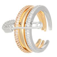 Anillo tricolor desmontable de moda para dama, regalo para dama, regalo de cumpleaños, regalo de Navidad - details 12