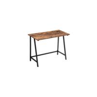 Escritorio con 2 Estantes a la Izquierda o a la Derecha, Mesa de Trabajo, para Salón Oficina, Estructura de Acero, Industrial, Marrón Rústico y Negro Tinta LWD55X - details 11