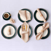 Pañuelos de Comedor de Sátin Suave 100Pcs Cuadrados 30x30cm para Bodas y Fiestas - details 6