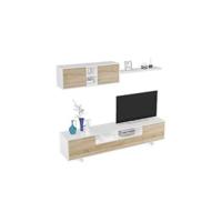 Muebles TV de Comedor Kaway Color Roble Nodi y Blanco Artik 35x180x28 cm - details 10