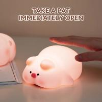 Bonita lámpara LED de silicona con Sensor táctil para niños, luz nocturna de animales, decoración de cabecera, regalo de cumpleaños - details 2