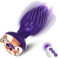 Juguete sexual Anal, vibrador rosa para mujer, tapón Anal con Control remoto con 10 modos, masajeador de próstata vibratorio, estimulador de silicona - details 0
