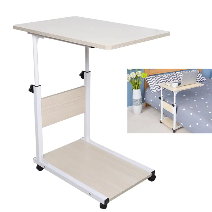 Mesa de Cabilla Ajustable de Altura Estilo Moderno Rectangular Para Cama de Hospital y Portátil - 1