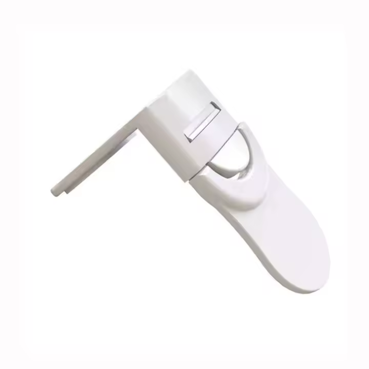 Cerradura de cono de gabinete antipalanca para bebé, hebilla de seguridad de plástico blanco para protección infantil - 1