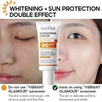SADOER Protector Solar SPF 90+ PA+++ Blanqueador Resistente al Agua Resistente al Sudor Hidratante de Larga Duración 50 g - details 3