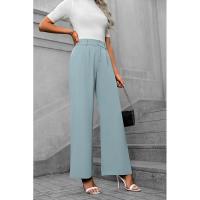 Pantalones de oficina de moda para mujer de cintura alta y pierna ancha 2025 en algodón original. - details 12
