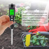 Probador de suelo EC medidor de temperatura sonda desmontable 0,00-10,00 mS/cm medidor Digital de suelo retroiluminación de pantalla LCD planta en maceta jardín - details 14