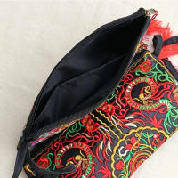 Cartera de Mujer de Lujo con Diseño de Flores y Bolsillo para Teléfono Envelope Vintage Cartera de Mano con Bolsillos para Tarjetas - details 9