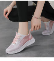 Zapatillas de deporte de malla transpirable para mujer, zapatos planos cómodos de fondo suave, zapatos deportivos casuales antideslizantes de talla grande 42 - details 14