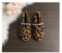 Nuevos zapatos de mujer de talla grande de un pedal de terciopelo Mary Jane de piel de conejo - details 1