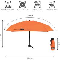 Paraguas Compacto y Ligero Diseño Mini para Viajes Parasol Portátil para Lluvia y Sol - details 56