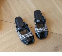 Zapatos de cuero para niñas, calzado de princesa antideslizante, elegante y versátil, de fondo suave, estilo coreano, a la moda, novedad de otoño, 2024 - details 11