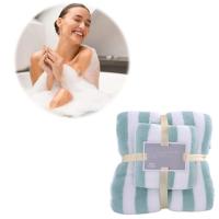 Juego de toallas de baño de secado rápido para adultos, terciopelo Coral, suave, absorbente, cara C - details 4