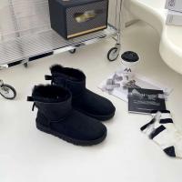 Invierno 2023 nuevas botas de nieve con cordones de tubo medio de piel de oveja para mujer - details 6