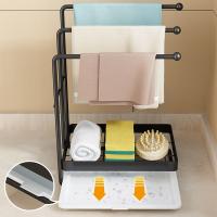 Estante de esponja de cocina moderno, soporte de almacenamiento de cocina antioxidante impermeable, organizador de almacenamiento de pinza para el pelo de gran capacidad para el hogar - details 3
