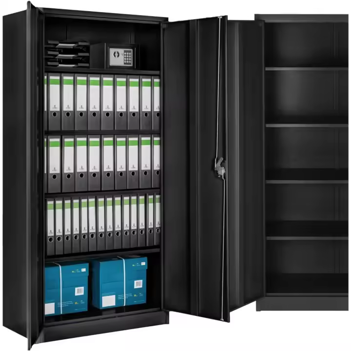 Archivador de Acero Uso Multiuso con 2 Puertas, 4 Estantes Ajustables y 5 Alturas - 1