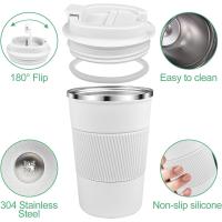 Taza de Café Roja de 380mL Termo de Acero Inoxidable 304 Portátil Antibacteriano para Coche - details 20