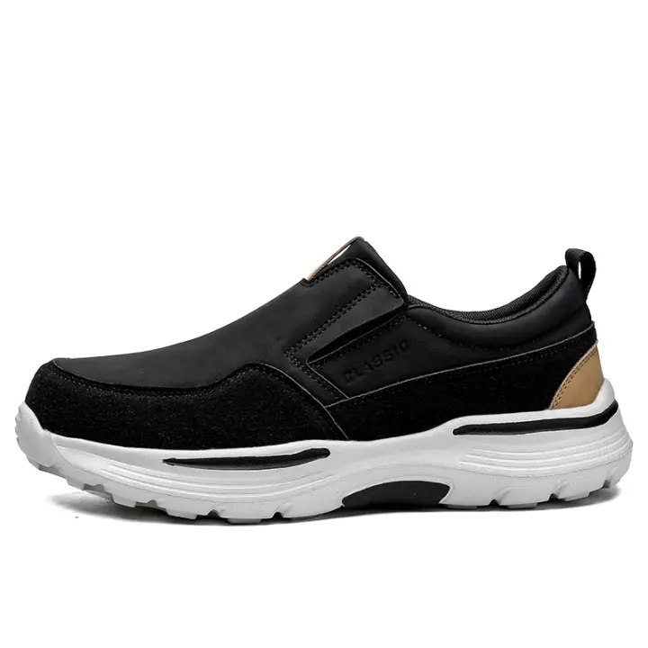 Zapatos casuales de tela de cuero para hombres con un pedal Zapatos de tela viejos de Beijing para hombres. - 1