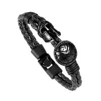 Nuevo cuero vintage lujoso hecho a mano de Guerrero Sparta, pulseras de mujer, joyas, regalos exquisitos, pulseras de hombre - details 20
