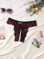 Tangas sexis sin entrepierna, ropa interior de encaje Invisible, bragas cómodas para mujer, calzoncillos íntimos, bragas de cintura baja, lencería femenina - details 1