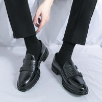 Zapatos Formales para Hombres Estilo Inglés Elegante Tacón Bajo PU Doble Hebilla Talla Grande 38-46 - details 18