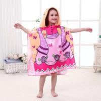 Toallas para niñas pequeñas, capa con capucha, bata de baño de playa, albornoz de microfibra suave para niños, Poncho de piscina, toalla de viñetas de animales - details 13