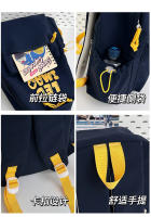 Mochila coreana simple de color sólido con alfabeto para estudiantes, mochila ligera de gran capacidad para viajes, mochila informal versátil - details 5