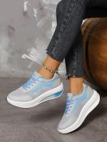 Zapatillas Deportivas Casuales Nuevas Otoño 2023 para Mujer Moda Transpirable Malla Zapatos Planos con Plataforma Zapatos Vulcanizados - details 2