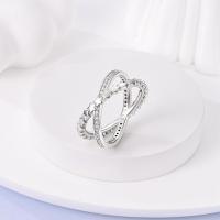 Precioso anillo de Plata de Ley 925 con líneas entrelazadas brillantes y pistas de estrellas, joyería para fiesta y boda, regalos para mujer y niña - details 3