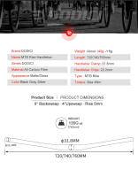 Manillar de Carbono DODICI para MTB Manillar Plano o de Crecimiento 31.8*720/740/760mm - details 1