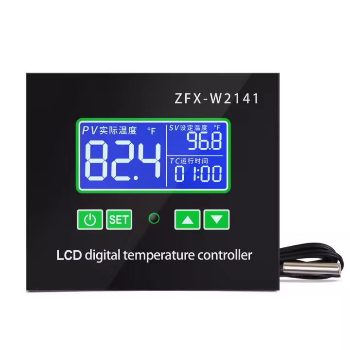 Regulador de termostato LED Digital, controlador de temperatura de refrigeración y calefacción, interruptor de tiempo, relé de Control, ZFX-W2141, CA de 220V - 1