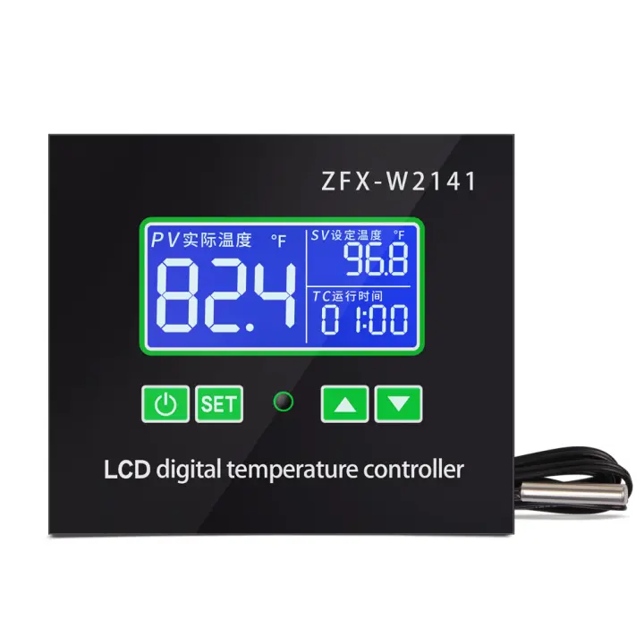 Regulador de termostato LED Digital, controlador de temperatura de refrigeración y calefacción, interruptor de tiempo, relé de Control, ZFX-W2141, CA de 220V - 1